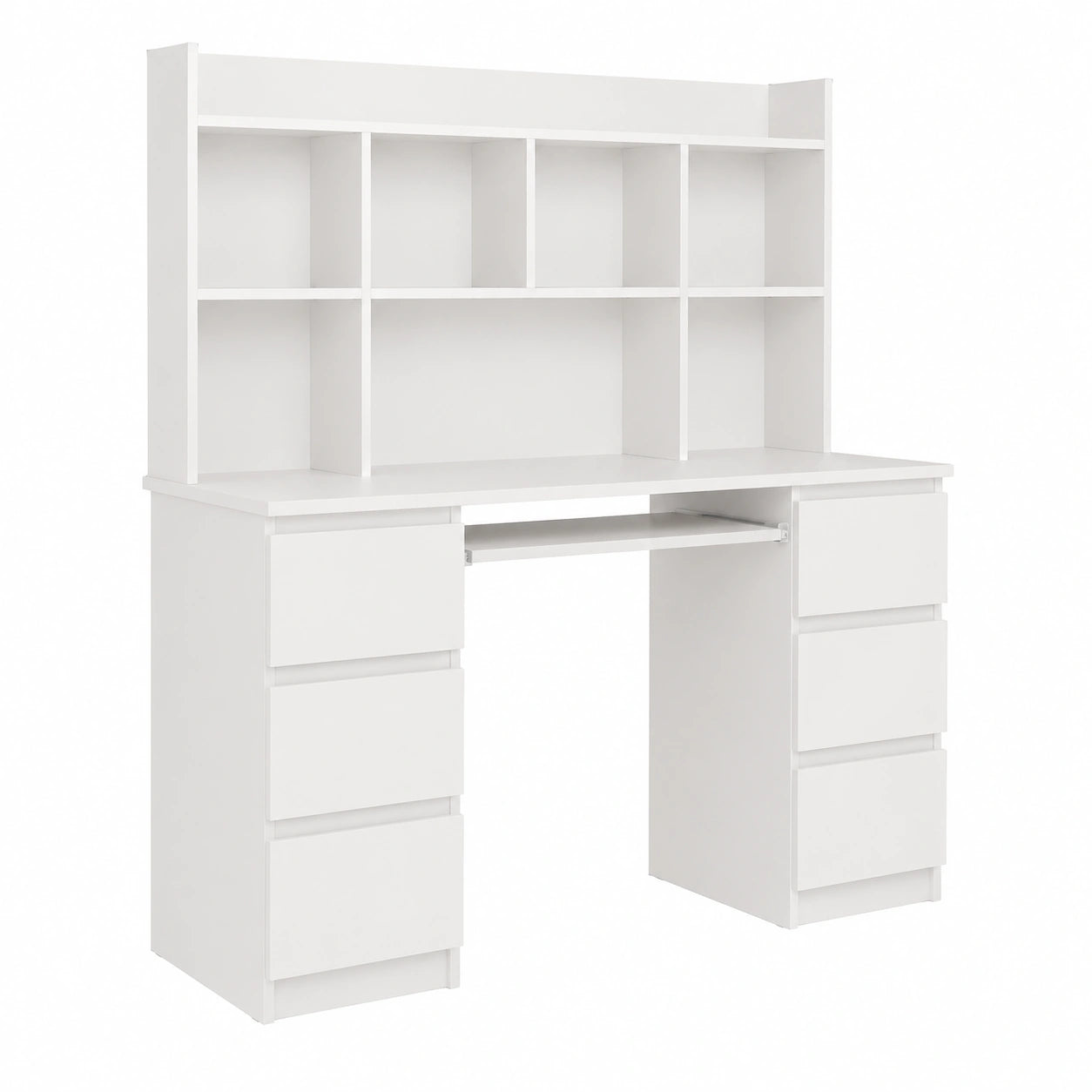 Schreibtisch – 130 × 51 × 146 cm, moderner Stil, mit Schubladen