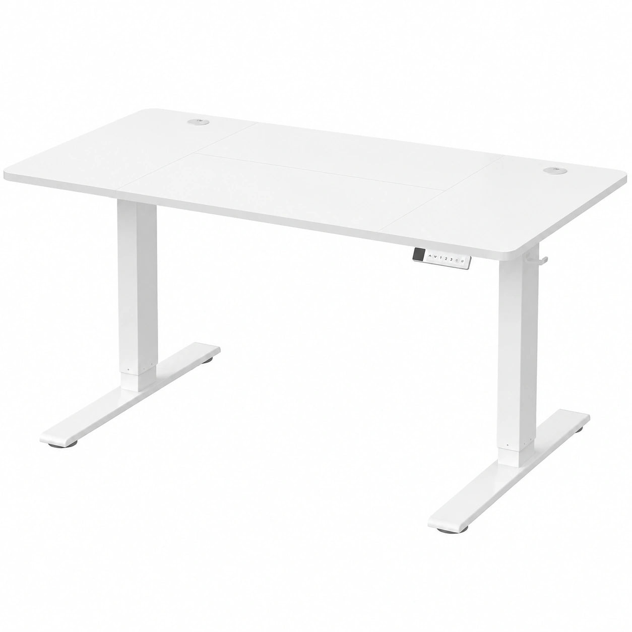 Schreibtisch – 140 × 80 cm, höhenverstellbar, mit Ablagen, für Büro