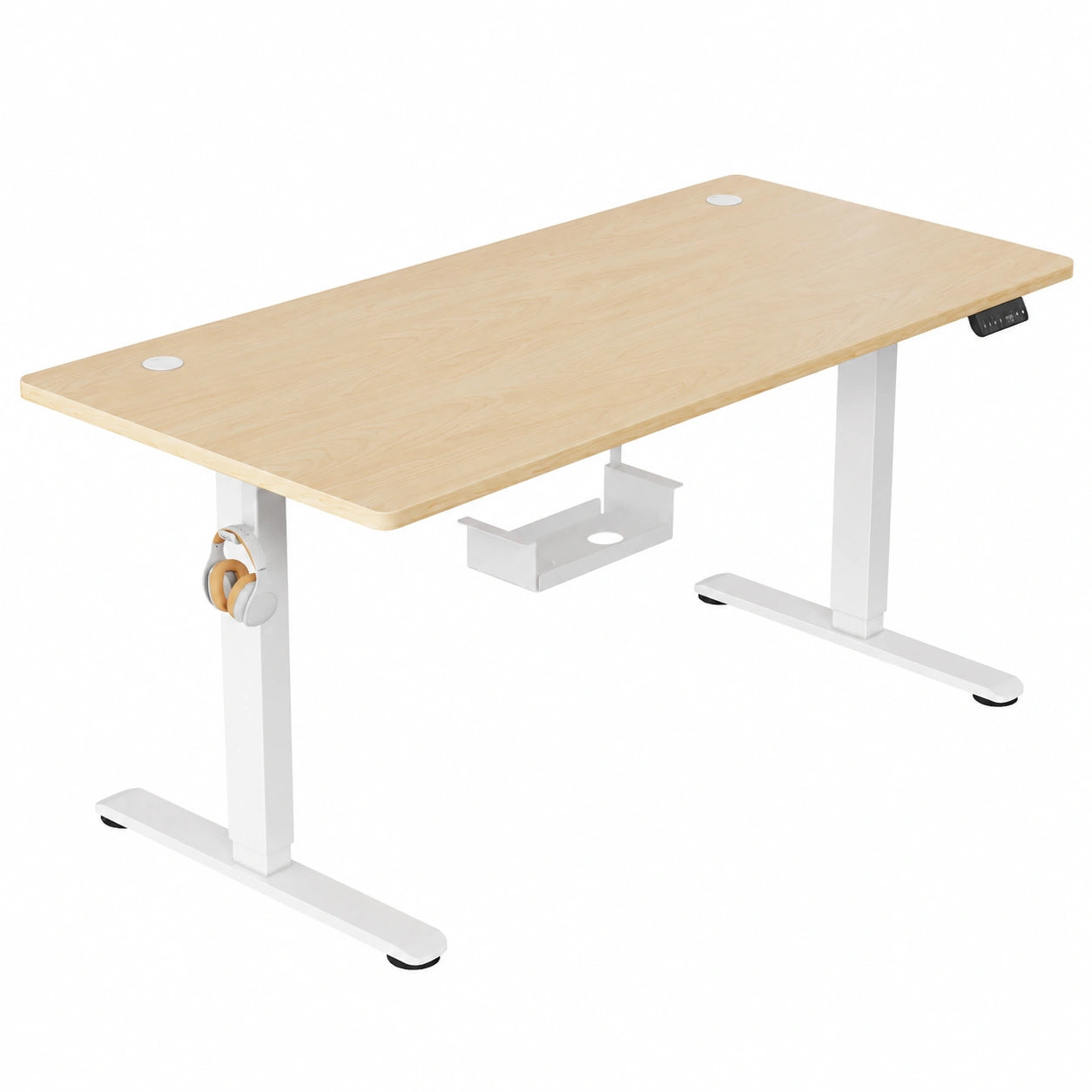 Schreibtisch – höhenverstellbar, Beige