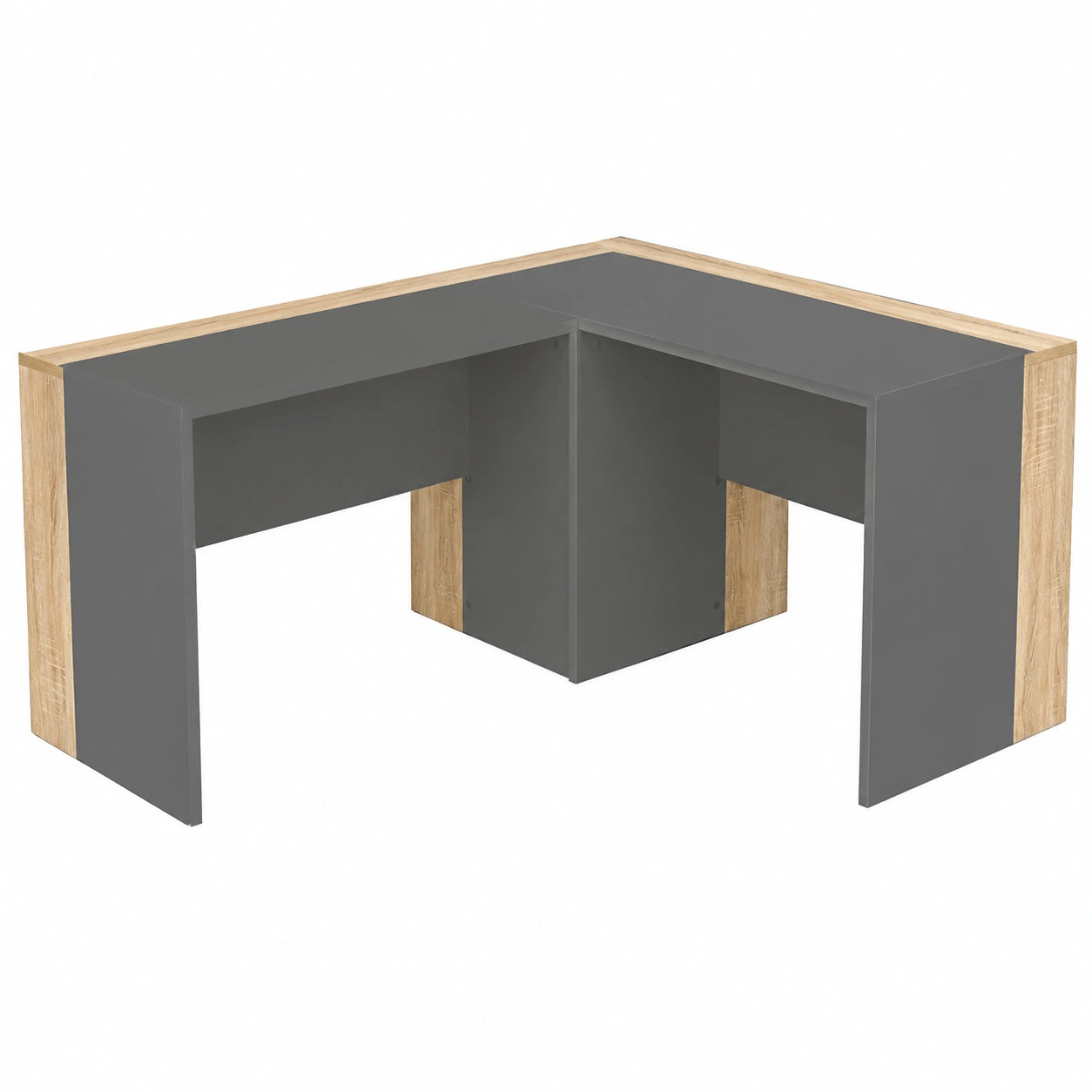 Tisch – 75 cm, aus Eichenholz, Sonoma-Eiche und Grau, für Büro