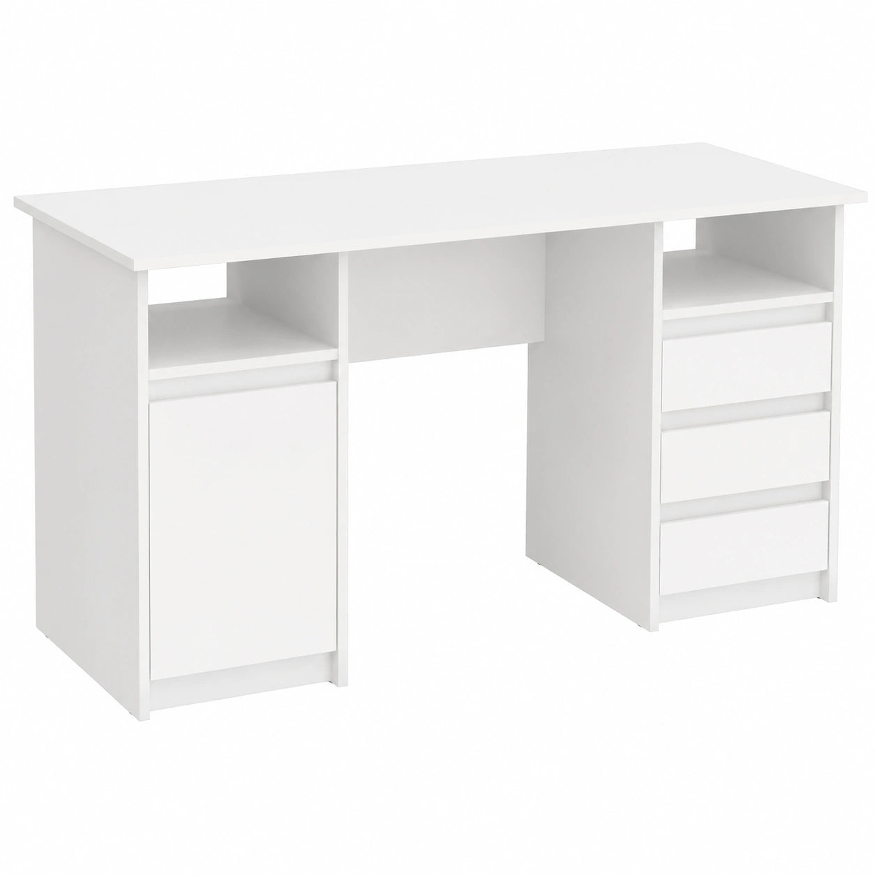 Schreibtisch – 145 × 65 × 76 cm, moderner Stil, mit Stauraum, mit Schubladen, für Büro