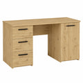 Schreibtisch – 138,2 cm, moderner Stil, mit Schubladen, aus Holzwerkstoff und Eichenholz, Artisan-Eiche