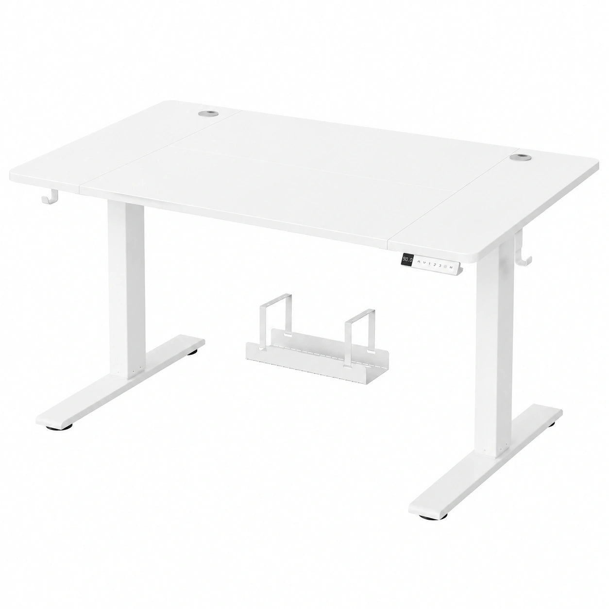 Schreibtisch – 120 × 80 cm, höhenverstellbar, mit Ablagen, für Büro