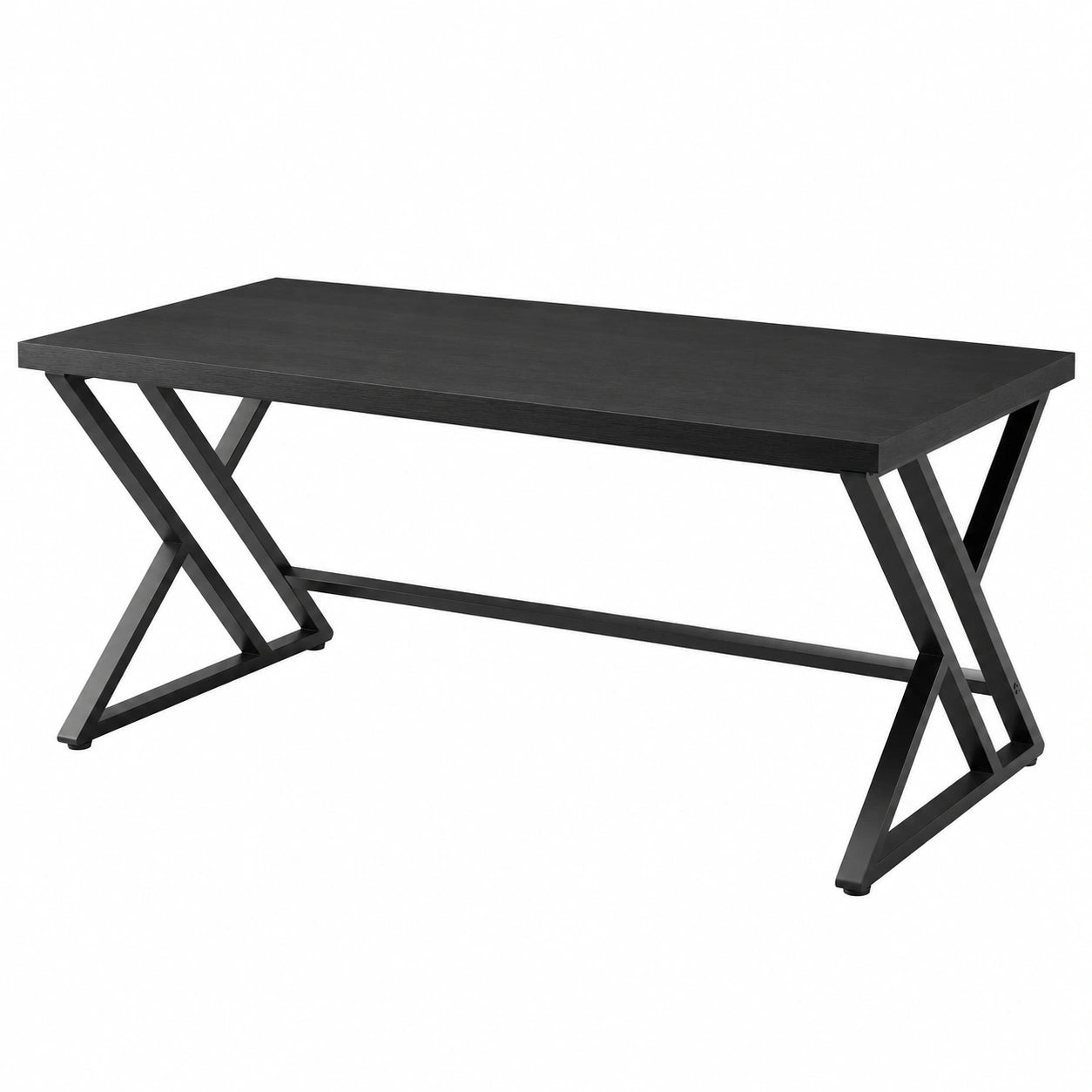 Computertisch – 140 × 60 × 75.5 cm, Industriestil, Schwarz