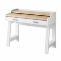 Schreibtisch – 120 × 84 × 53 cm, Landhausstil, ausziehbar, mit Schubladen, aus Eichenholz, Artisan-Eiche