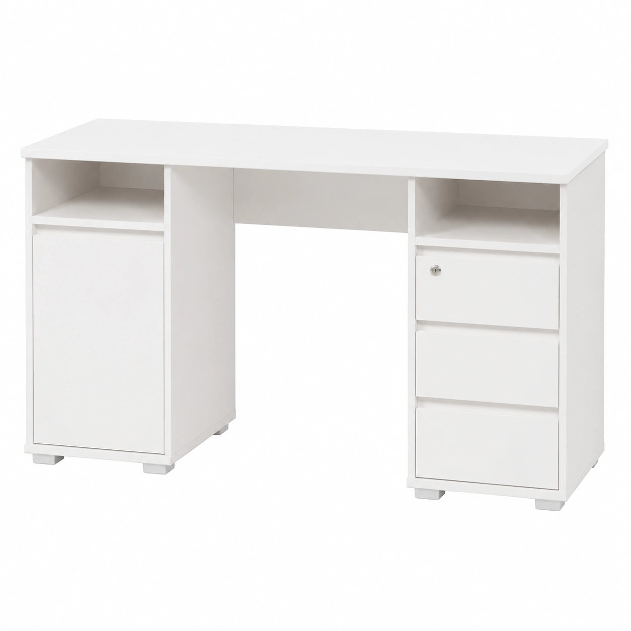 Schreibtisch – 145 × 74 × 65 cm, mit Stauraum, mit Schubladen, mit Ablagen