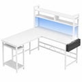 Schreibtisch – 160 × 120 cm, mit LED-Beleuchtung, aus Stahl