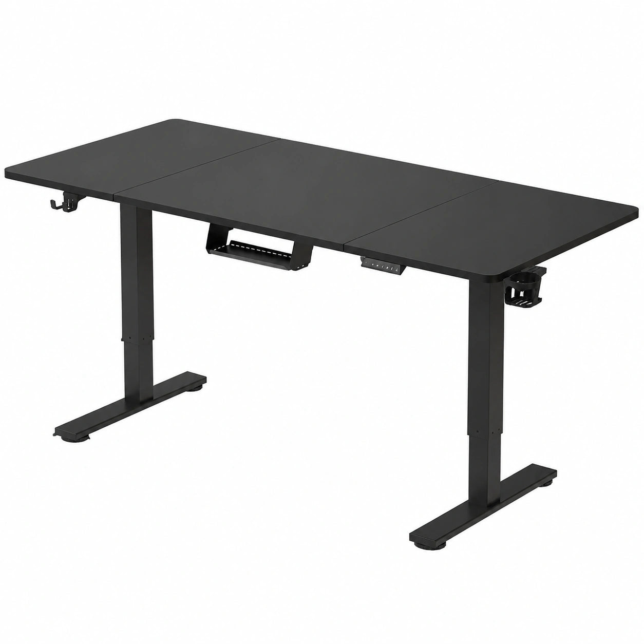 Schreibtisch – 200 × 80 cm, höhenverstellbar, elektrisch, Schwarz