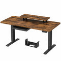 Schreibtisch – 140 × 70 cm, höhenverstellbar, mit Schubladen, für Büro